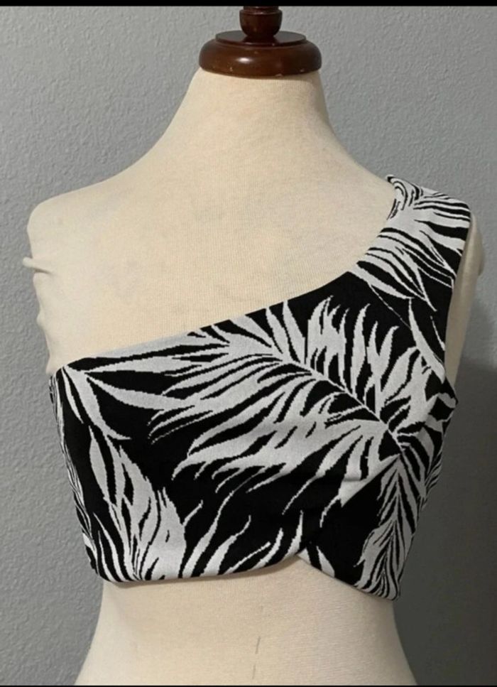 Top Zara noir et blanc 36