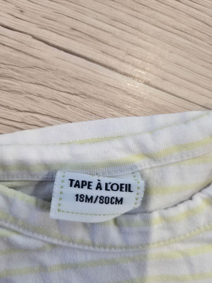 Tee-shirt manches courtes blanc Craquant comme son papa, Tape à l'œil, 18 mois - photo numéro 3