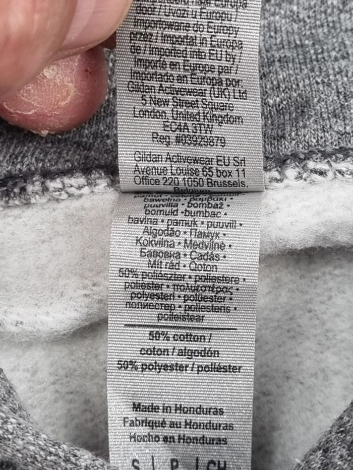 Pull à capuche universitaire – Gris – Taille S Hommes (mesures en photos) - photo numéro 6