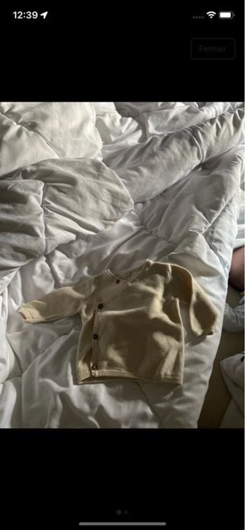 Gilet en laine beige mix 