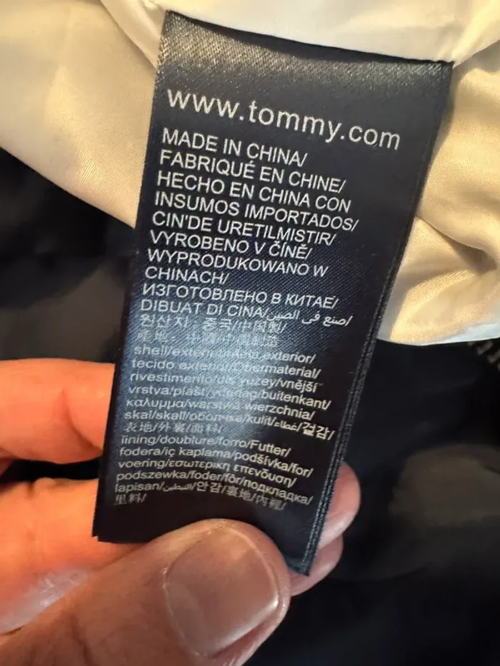 Veste Tommy Jeans blouson tape detail bleu marine neuve avec étiquette taille XS - photo numéro 8