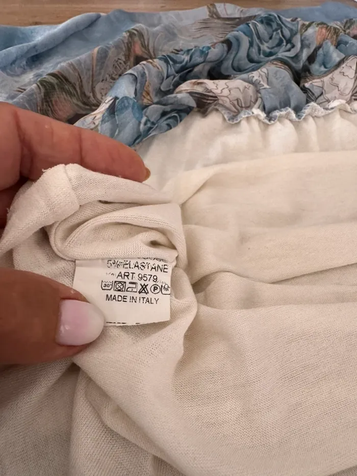 Blouse débardeur imprimé plumes de paon - photo numéro 5