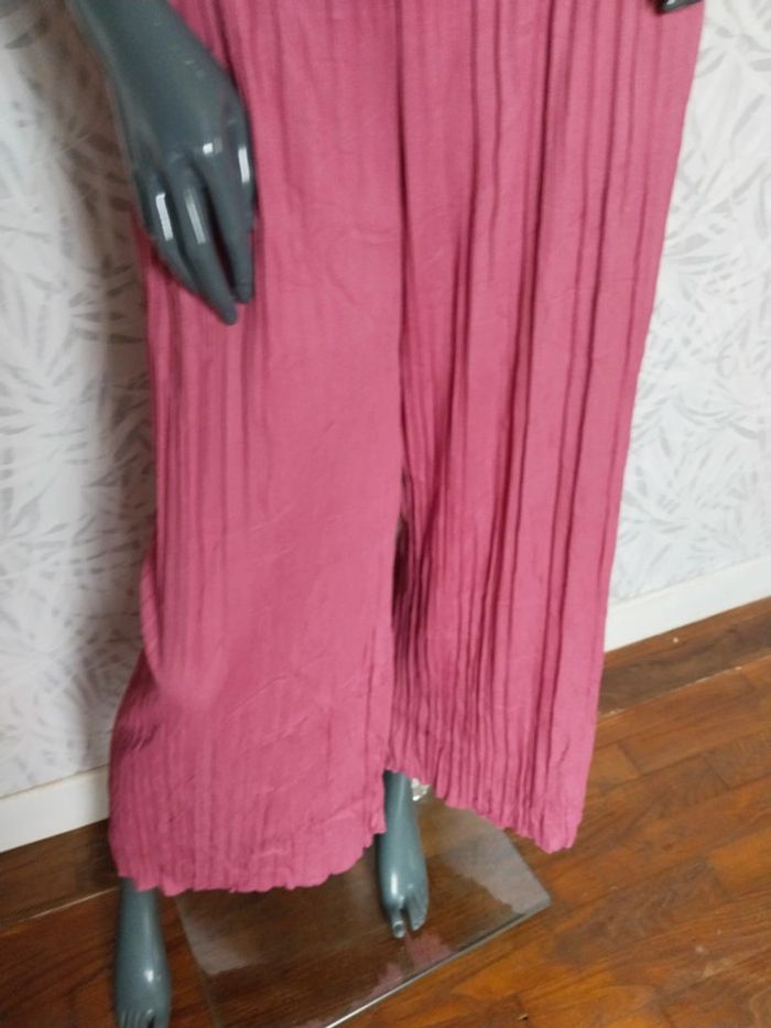 Jolie pantalon femme plissé jambes larges taille 36 38 40 42 44 46 - photo numéro 4