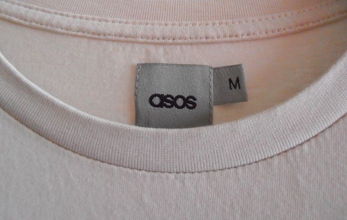 T-shirt homme, ASOS, taille M, blanc, 100% coton, motif oiseaux, manches longues - photo numéro 4