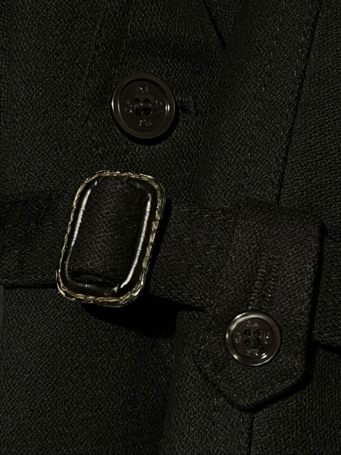 Manteau trench noir Daniele Alessandrini homme – T48 laine vierge, chic et intemporel - photo numéro 3