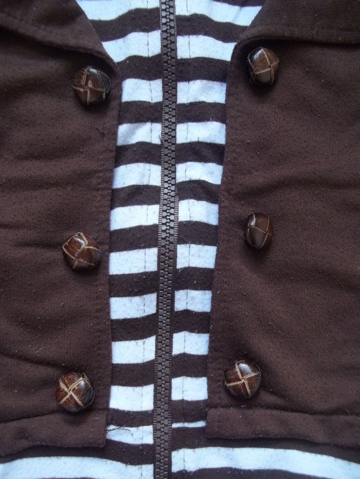 Gilet-sweat à capuche marron 2 en 1 Mod.W.L (SW2) - photo numéro 2