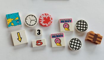 Lot de pièces lego avec imprimé 