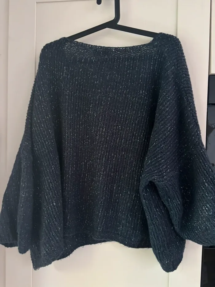Pull marine pailleté Made in Italy farfalla - photo numéro 5