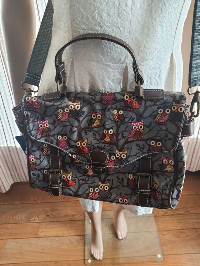 Jolie Sac à main gris/marron Mfhandbags neuf - photo numéro 5