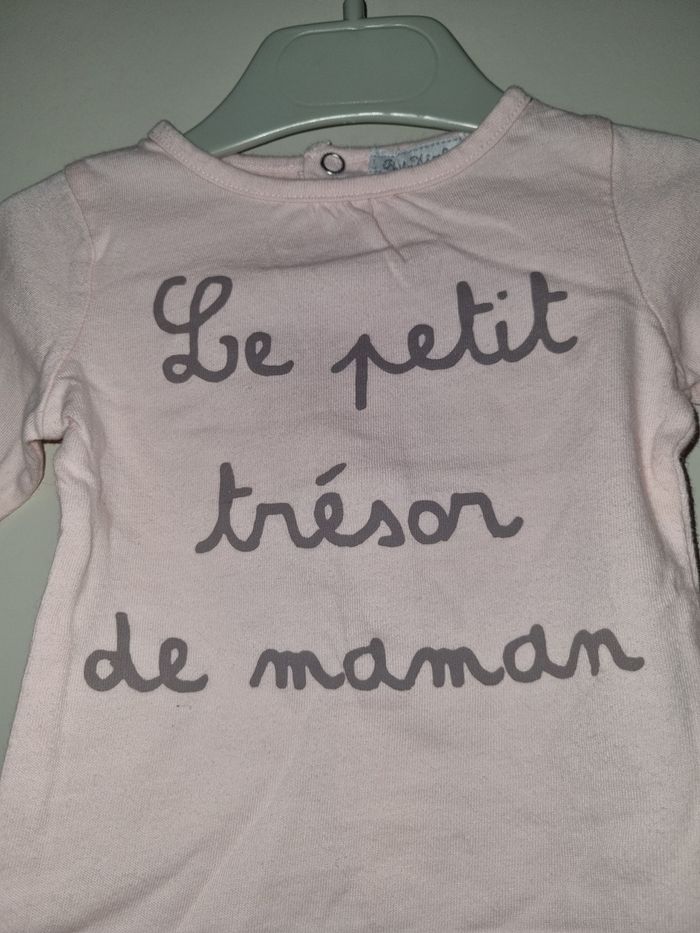 T-shirt manches longues 6 mois La Halle - photo numéro 3