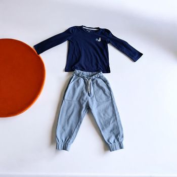 Ensemble bébé garçon pantalon + t-shirt manches longues