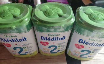 🍼 Lot de 3 boîtes Blédilait 2 – Blédina – 800 g 🍼 Lait 2ème âge, de 6 à 12 mois