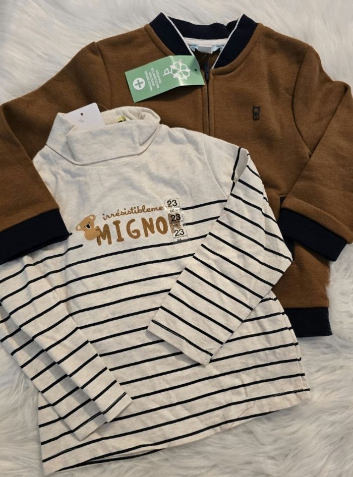 NEUFS (NON PORTÉS)🥰🤩🏷👍 sweat et sous pull 23 mois garçon🏷🥰🤩😍💙 - photo numéro 2