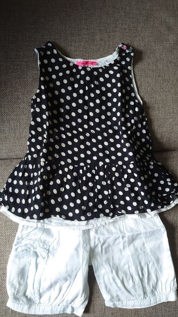 Ensemble blouse pois et short long Ikks