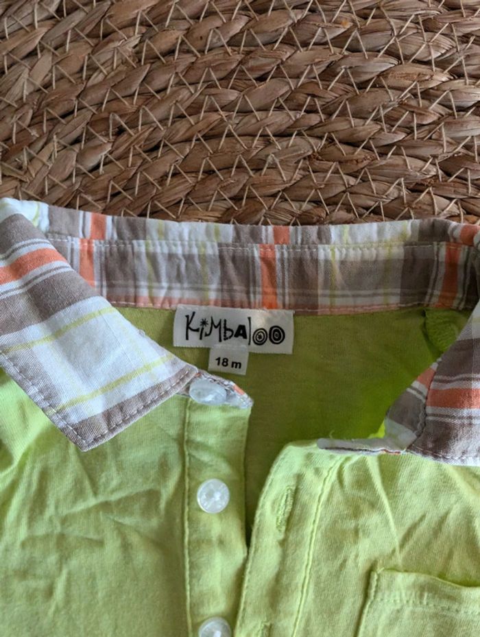 Tee-shirt col chemise garçon comme neuf 18 mois - photo numéro 3