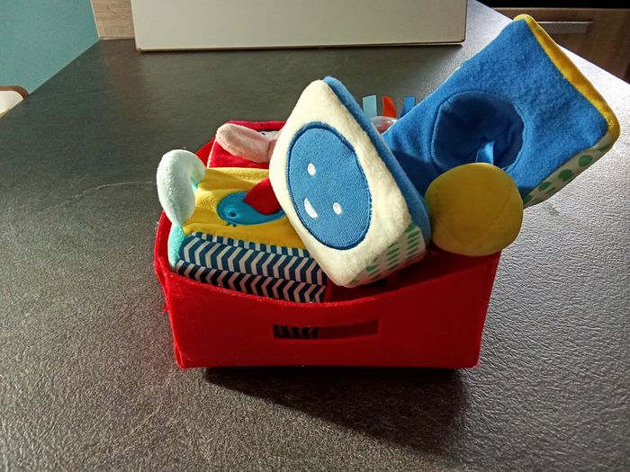 4 cubes d'éveil en tissus - photo numéro 4