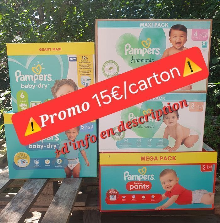 Couches pampers 15€ le carton avec code promo NUAGE30