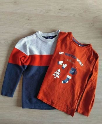 Okaidi Pull et Sous pull 6 ans Garçon ensemble manches longues  👕