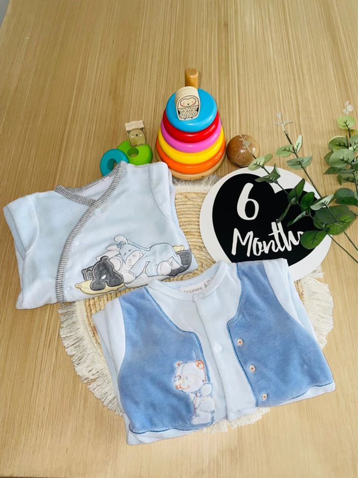 Pyjamas une pièce velour Noukie’s 6 mois