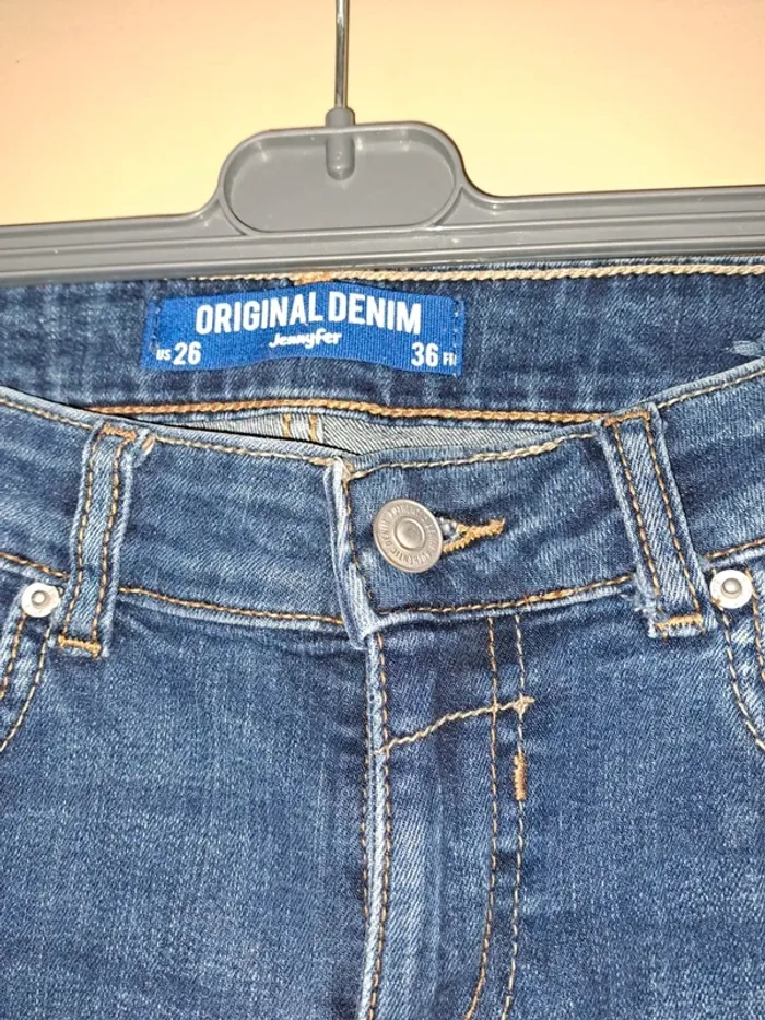 Jean bleu femme Jennyfer 36 effet used trous déchirures d'achat tbe - photo numéro 3