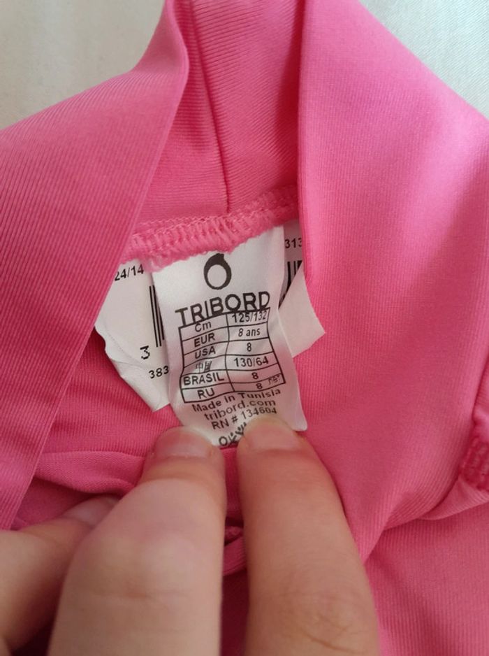 Maillot de bain anti UV rose 8ans - photo numéro 3