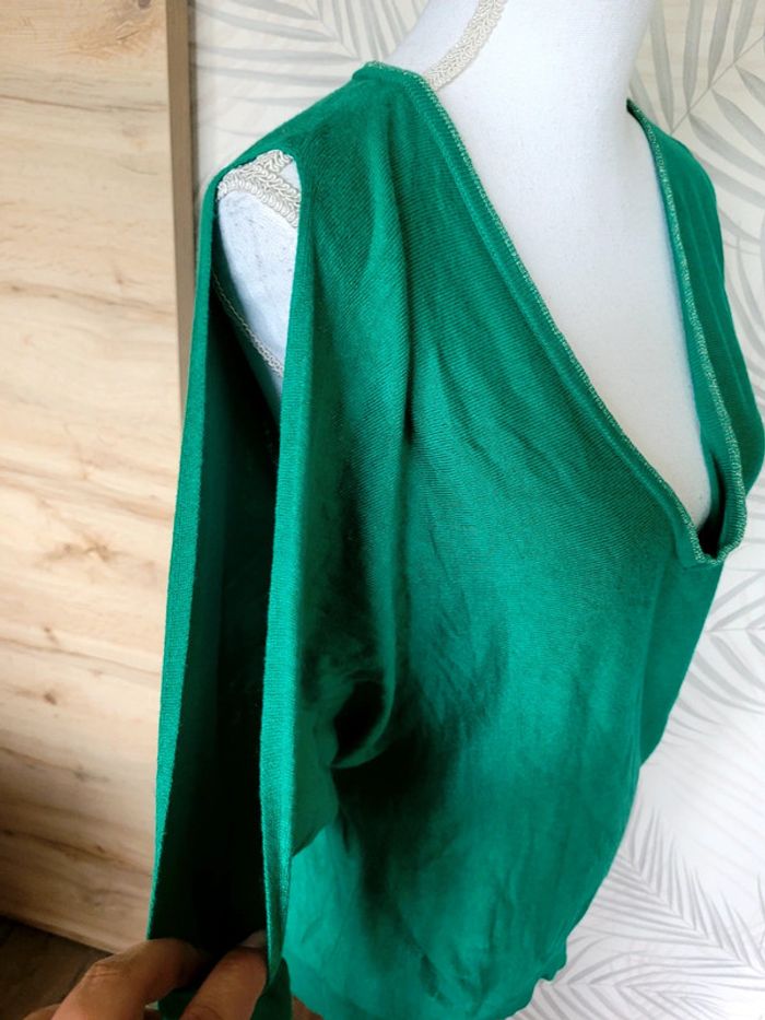 Jolie pull femme taille M vert émeraude - photo numéro 4