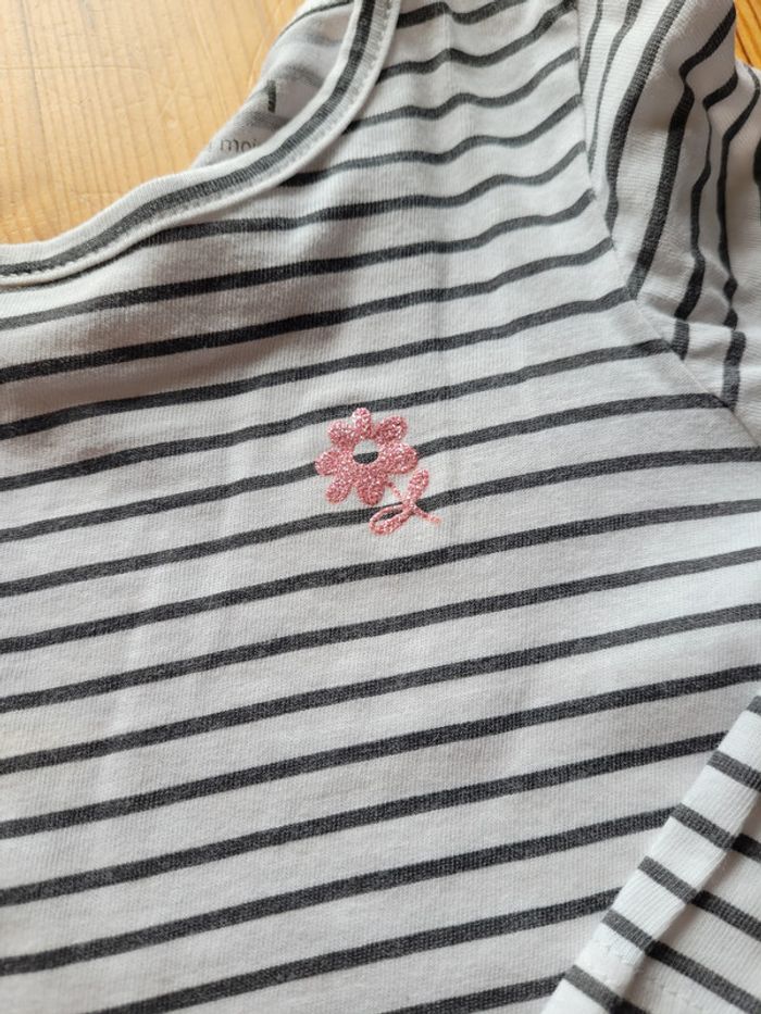 t-shirt manches longues rayures fleurs la halle - photo numéro 3