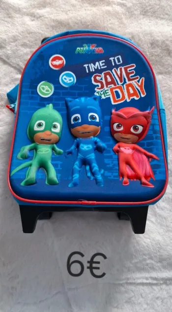Cartable a roulette maternelle pyjamasque