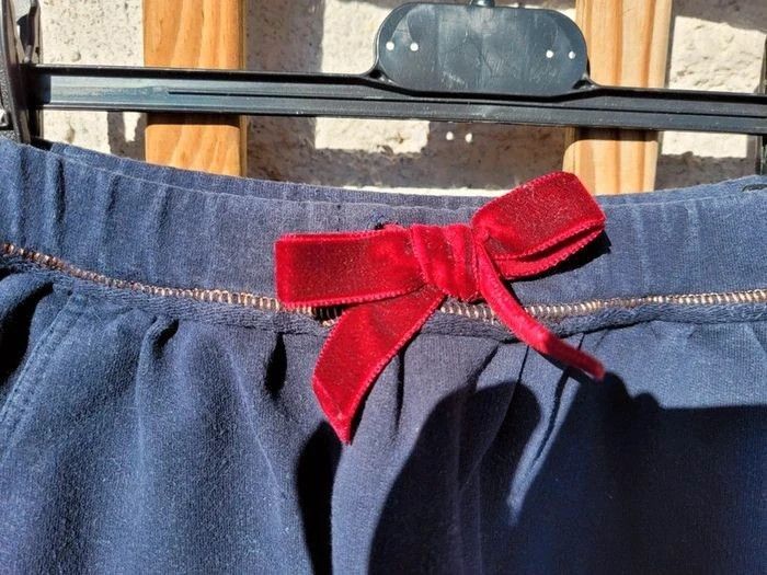 IKKS ensemble 3 pièces, jupe molleton+ haut manches longues et sweat court bordeaux et doré, 6 ans - photo numéro 10