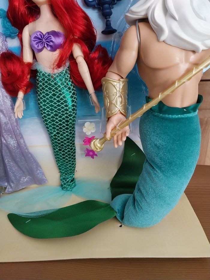 Poupée Roi Triton La Petite Sirène Ariel avec Trident coffret Disney - photo numéro 3
