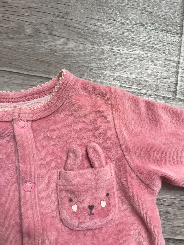 Magnifique pyjama rose lapin Kiabi 0 mois naissance - photo numéro 2