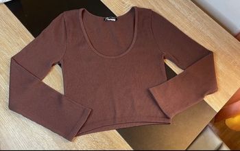 Top zara marron