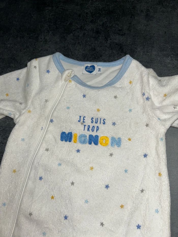 Pyjama bébé « je suis trop mignon » - photo numéro 3