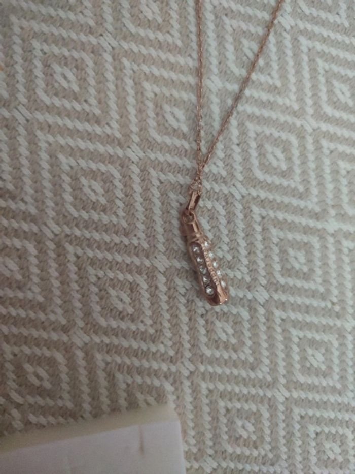 Collier rosé eco bouteille tupperware Swarovski - photo numéro 3
