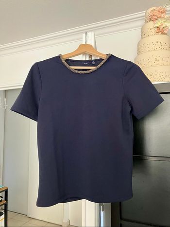 T-chirt habillé bleu marine T. S