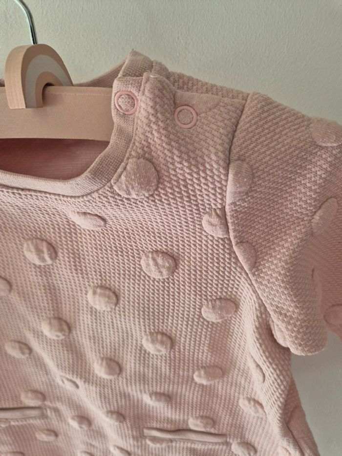 Robe en jersey Jacquard rose pâle H&M - 6 mois - photo numéro 4
