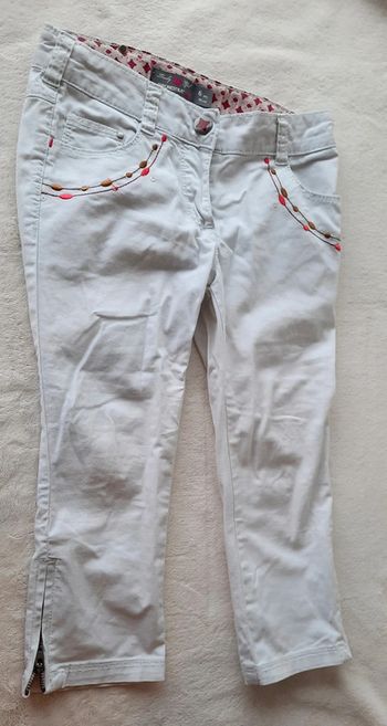 Pantacourt blanc 6 ans