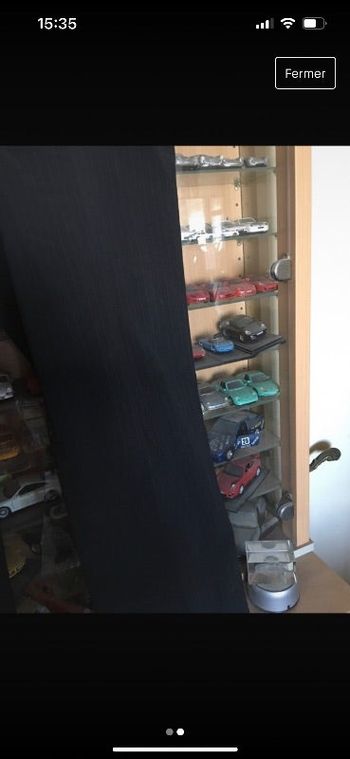 Pantalon homme habillé 46 noir à rayures fines