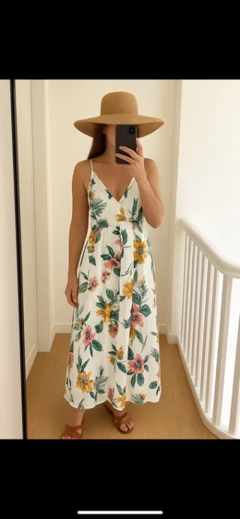 Robe longue à fleurs