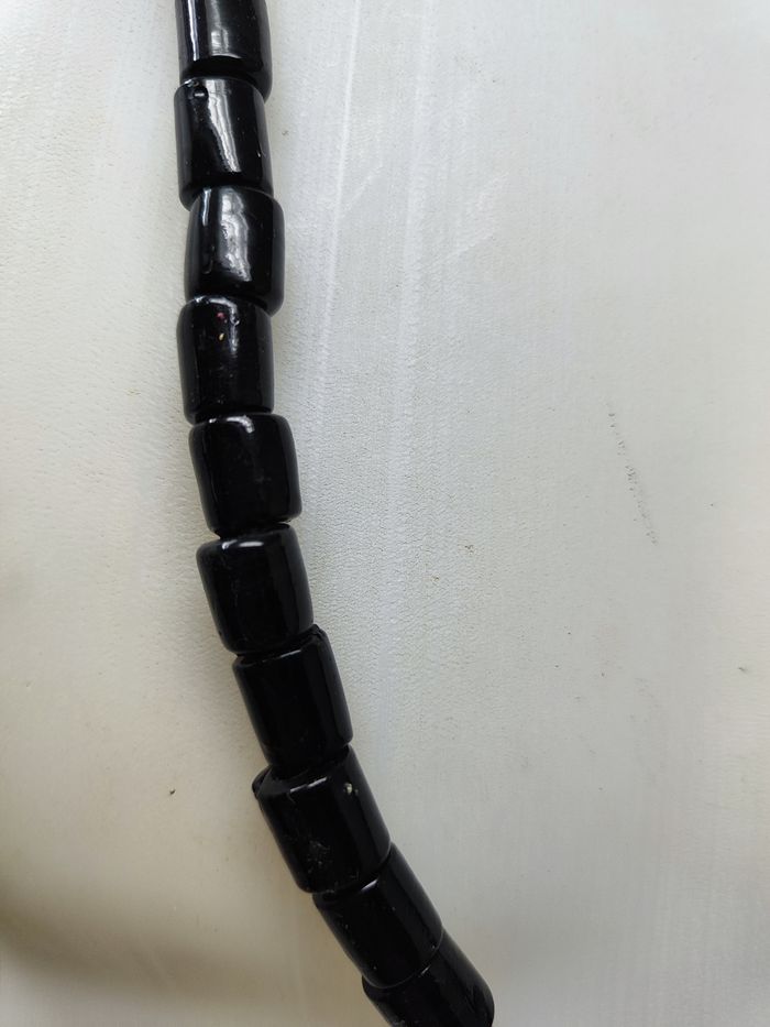 Superbe collier sautoir en perle de onyx et vert - photo numéro 3