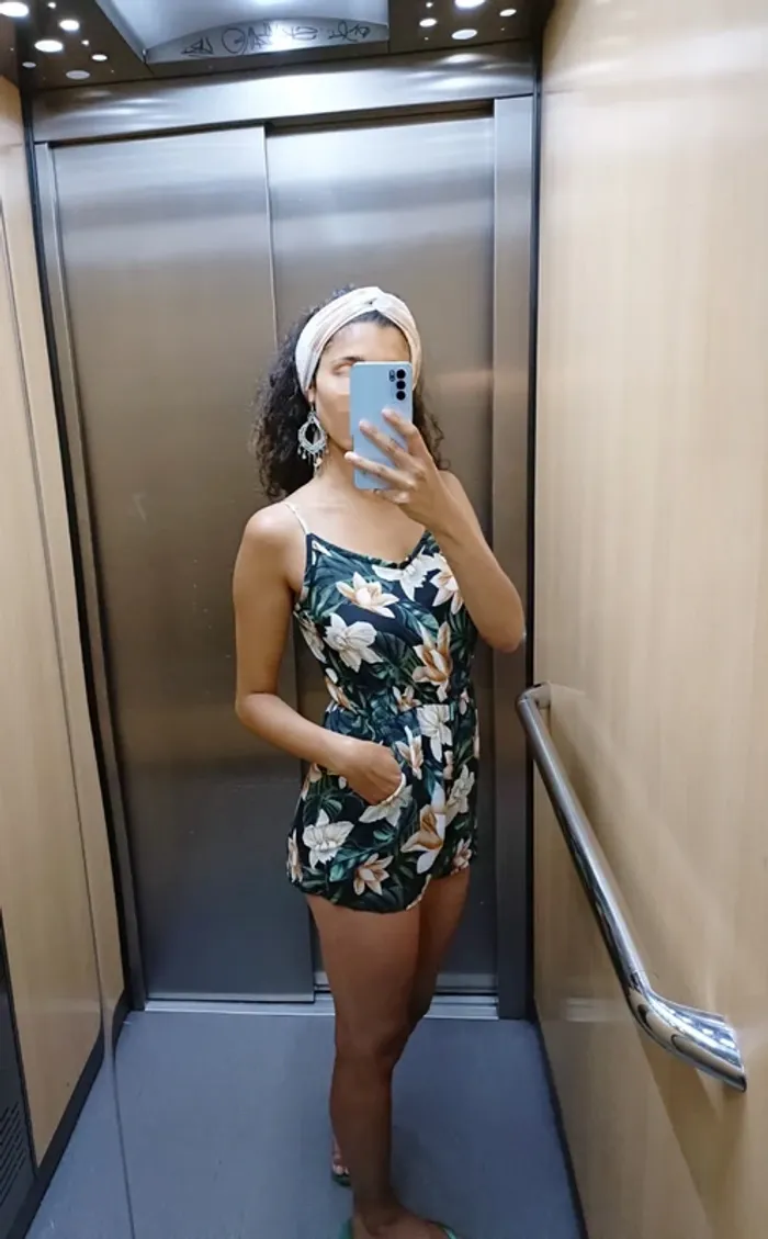 Combishort à fleurs