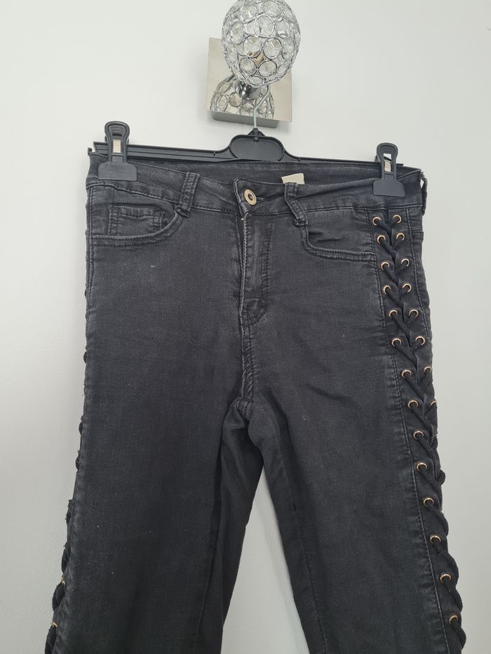 Jean slim noir lace - photo numéro 4