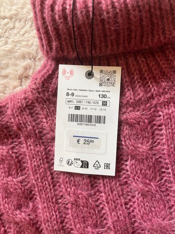 Pull  hiver rose foncé zara
