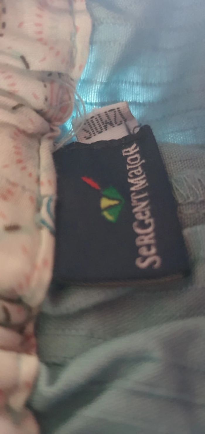 Bermuda bleu ciel sergent major 12 mois - photo numéro 4