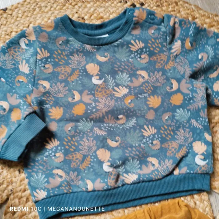 🌿 Ensemble Bébé 12 Mois – Tape à l’œil (TAO) 🧡 Jungle Tropicale & Jogging Moutarde – Parfait État - photo numéro 4