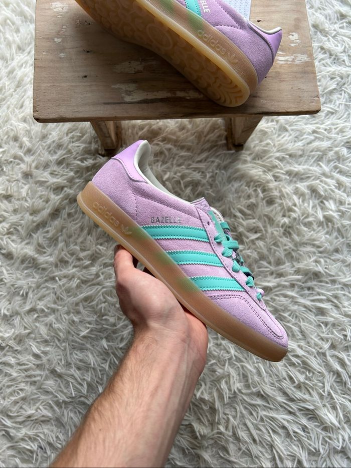 Adidas Originals Gazelle - bliss lilac / acid mint / off white - photo numéro 10