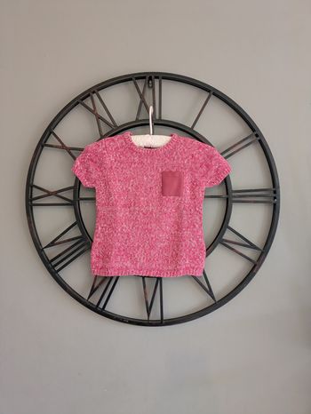 Pull fille manches courtes Okaïdi rose 8 ans