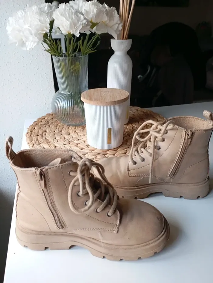 Bottines beige Zara - photo numéro 7