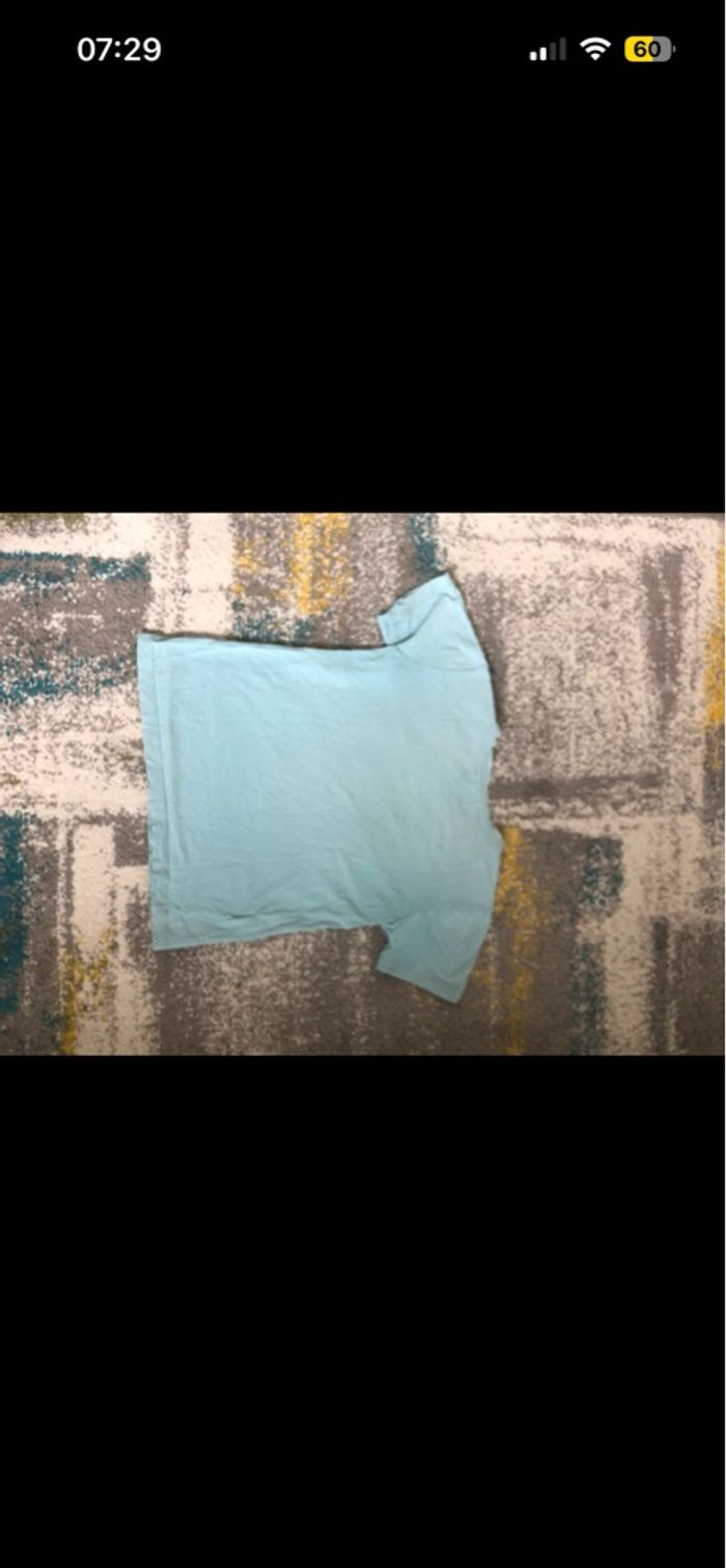 T-shirt Lacoste bleu clair garçon 8ans turquoise - photo numéro 6