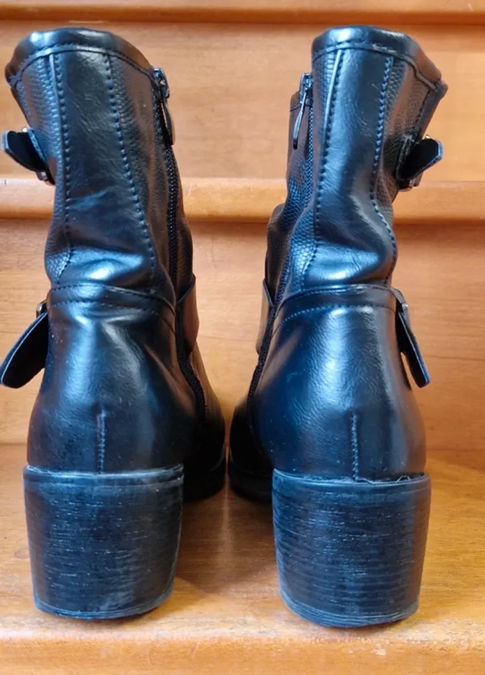 Bottines noires talon - photo numéro 2